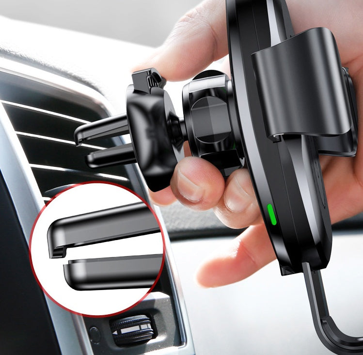 Încărcător Auto Wireless cu Suport Gravitațional – 2 în 1, Încărcare Rapidă pentru Mașină